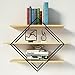 Produktbild Shelf Kreativität Massivholz Bücherregal (Ein Wort Form), Wand-montiert Eisen Kunst Multilayer Wanddekoration (Größe : S)