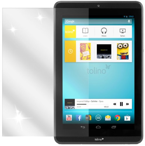 dipos Tolino Tab 8,9 Schutzfolie (2 Stück) - kristallklare Premium Folie Crystalclear