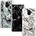 Price comparison product image CLM-Tech 3 x Samsung Galaxy A6 2018 Case, TPU Silicone Rubber marble black white multicolored, 3 x Cases, Scratch Resistance, Slim Phone Cover for Galaxy A6 2018