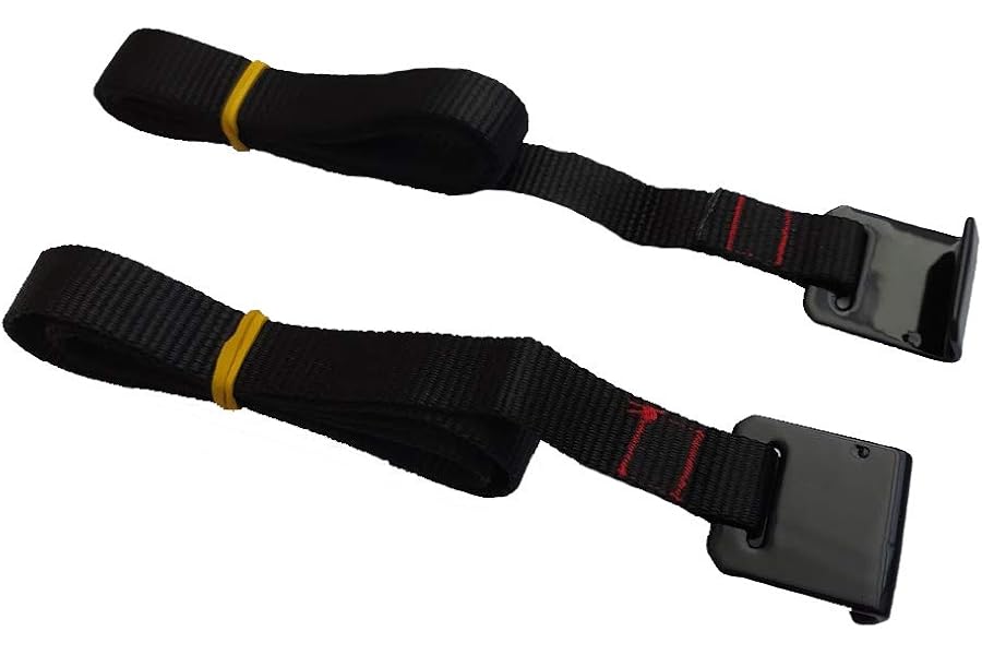 Peruzzo 400 Straps with Hook, 100 cm, Set of 2, Black