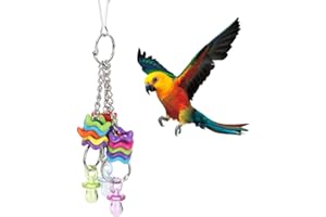 Redxiao Ungiftiges Vogelspielzeug, Papageienspielzeug, mit Haken Nippelring Tiere für Papageien Haustiere Vögel
