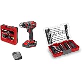 Einhell TP-CD 18/60 Li- i BL (1x2,0Ah), Ak&uuml;l&uuml; Darbeli Vidalama + Einhell Matkap u&ccedil; bits seti 39 par&ccedil;a (Metal, beton), M-BOX k