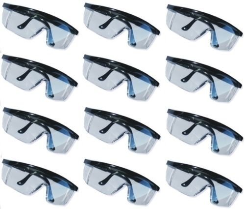 12 Schutzbrillen Brille Seitenschutz Bügel Verstellbar Sicherheitsbrille