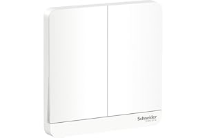 Schneider Electric E8332L1_WE AvatarOn White - 1-way plate switch 2 gang - 16AX - White