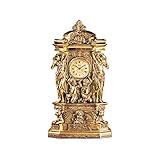 Design Toscano Chateau Chambord Klassische Kaminsimsuhr, Polyresin, gold-finish, 51 cm