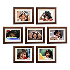 Ajanta Royal Classic Set Of 7 Individual Photo Frames (7-8X10 Inch Brown) : A-33B