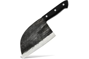 XYJ Coltello da cucina in acciaio placcato ad alto tenore di carbonio forgiato a mano dello chef serbo