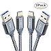 Produktbild USB Typ C Kabel, 2 Pack [2m + 2m] USB Kabel Typ C Ladekabel Datenkabel Hi-Speed Nylon Geflochten Stabil Stabile Datenübertragung und Aufladung für Samsung Galaxy S9 Plus LG V30 V20 G6 G5 Honor View 10 Huawei P20 Lite und andere Art C Geräte