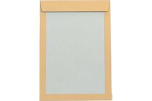 Lempac Manila Board Back Envelopes with 600gsm Protection 125 Pack- Recyclable Kraft Paper Mailers with Peel & Seal Closure - Professional Document & Photo Shipping Envelopes - 352mm x 249mm