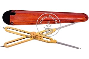 Samara Nautical Artist Proportional Scale Divider Drawing Tool Professional Proportional Scale Divider Drawing Tool Professional 9” Long Solid Brass with Heavy Duty Steel Point