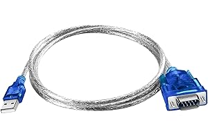 Xatgiouy USB to Serial Adapter, USB to RS232 Adapter, DB9 Male Serial Cable, 9 Pin Port Converter for PC, Mac, Linux, Windows 11/10/8/7, RS232 Devices Barcode Scanners Modems GPS, Plug and Play, 0.8M