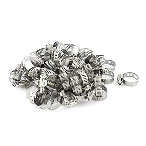 Preisvergleich Produktbild 16mm bis 25mm Bolt Veröffentlichung Schneckenantrieb Schlauchschellen Rohr Hoop 50 Stück