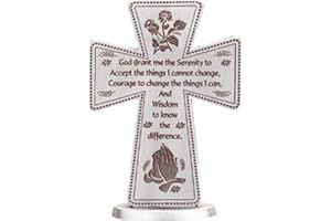 Catholic Gift Shop Standing Cross 3 inch with Serenity Prayer (46559)