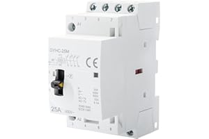 Ailao Schütz 400V 3 Phase 4 Wire Wechselstromschütz AC Haushaltsschütz 4P 25A 4NO Ultraleises und hocheffizientes Flammschutzmittel Manuelles Automatikmodell.