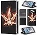 Price comparison product image Cover Hero Case Cover Skin For Huawei P8 Lite 2015 Premium Faux Leather Flip Case Flip Cover 363 Hanf Marihuana Pflanze
