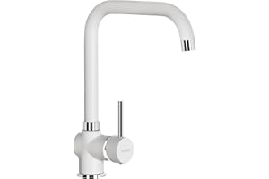 SCHOCK | Mitigeur Aquatime monocommande avec canne à pont, couleur blanc absolu, h332 mm