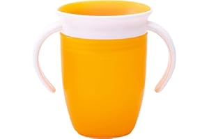 JKKJ Tasse de sevrage en silicone pour enfants et bébés, de qualité alimentaire, sans BPA, convient aux enfants de plus de 2 ans (jaune)