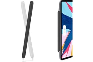 AHASTYLE Apple Pencil Hülle Silikon Apple Pencil Case Ultra Dünn Apple Pencil Abdeckung Kompatibel mit Apple Pencil 2. Generation und Apple Pencil Pro (2 Pack, Schwarz & Weiß)