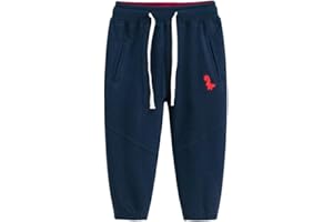 PythJooh Kids Sports Pants, Toddler Boy Jersey Sports Tracksuit Bottoms Trousers with Dinosaur Embroidery Children PE Jogging Pants for 1-9Years