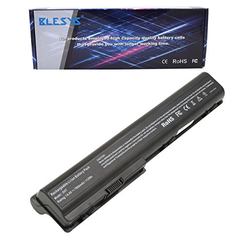 BLESYS - 7800mAh, 12-Cell HP Pavilion dv7, DV7T, DV7Z Serie; Pavilion DV8, DV8T Serie; HDX X18, HDX X18T Serie Erweiterte Laptop-Batterie Ersetzen Sie für HSTNN-IB74, HSTNN-OB74, HSTNN-IB75, HSTNN-DB75 HSTNN- XB75, HSTNN-C50C, HSTNN-Q35c, KS525AA, NH494AA, 464059-121, 464059-141, 486766-001