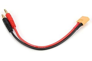 DILWE Cable de Cargador RC XT60 a Conector Banana 4mm, Cable de Silicona Flexible 14AWG para Baterías Lipo y Modelos de Coche Avión Barco RC