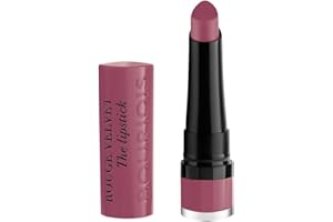 BOURJOIS - Rouge À Lèvres Rouge Velvet The Lipstick 19 Place des Roses - Ultra Pigmenté - Fini Mat Intense - Longue Tenue 24H - Applicateur Précis - Sensation Lèvres Nues