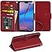 Produktbild Arae Huawei P20 Lite Hülle, Handyhülle P20 Lite Tasche Leder Flip Cover Brieftasche Etui Schutzhülle für Huawei P20 Lite (Weinrot)