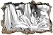 Produktbild schöne orangene Lilien Kunst B&W Wanddurchbruch im 3D-Look, Wand- oder Türaufkleber Format: 92x62cm, Wandsticker, Wandtattoo, Wanddekoration