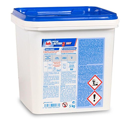 NEUHEIT – hth MaxiTab 200g ACTION 5 EASY (wasserlöslicher Beutel), 5 in 1 MultiTabs zur Poolwasserpflege - 3
