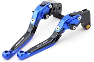 N/A GENERIC Folding Brake Clutch Levers For SUZUKI GSX-S GSXS 750 950 1000/F 2015-2021 Motorcycle Left Right Leavers Adjustable Foldable Extendable (Blue,GSX-S 1000)