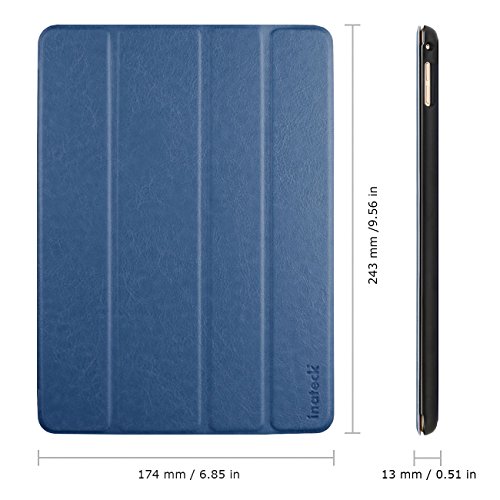 Inateck iPad Air 2 Hülle – Ultra Slim Ledertasche Smart Cover mit Magnetischer Auto Sleep Wake-up Funktion für iPad Air 2/ iPad 6. Generation, Blau - 2