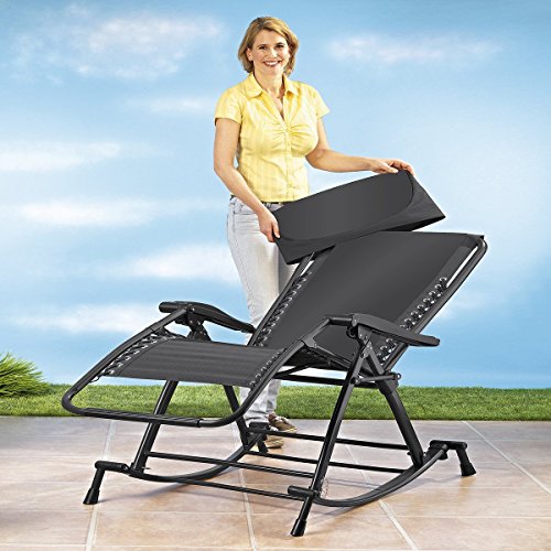 Vario-Schaukelstuhl+ GRATIS Einhänge- Tablett, schwarz - 2