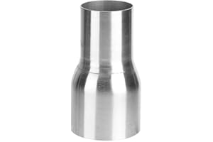 Ruspela Adattatore universale per tubo di scarico, in acciaio inox, connettore per tubo di scarico, riduttore, parte modificata (57 mm – 76 mm)