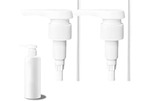 SHPUJUN 2 Stück Dosierpumpe 1l Sirup Spender für Best Body Nutrition Vital Drink,Pumpspender,30mm Schraubflasche für Best Body Nutrition Dosierpumpe,28/410 Gewindebehälter Syrup Pumpaufsatz mit 2 Schläuchen