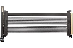 LILILA-REE PCIe 4.0 Riser Cable, GEN 4 x16 PCI Express Riser Extender, Flexible High Speed GUP Riser Adapter for Graphics Card Vertical Mount [ PCIE 4.0 ] [ 20cm & 90° ]