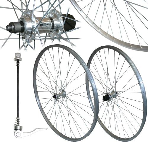 700c Alloy Hybrid Bike Front &amp; Rear Wheels Shimano Cassette Freehub for 8/9 Speed
