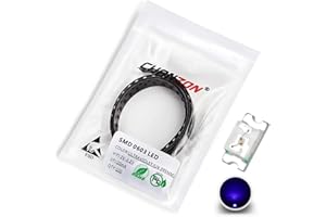 Chanzon 100 pezzi SMD 0603 (1,6 mm x 0,8 mm) LED viola a diodi 3V 20 mA Lampadine di illuminazione Lampade Componenti elettronici Indicatore Diodi a emissione luminosa