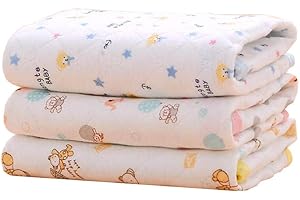 YWOWORLD Yworld Wickelunterlage, umweltfreundliche Baumwolle, atmungsaktiv, multifunktional, wasserfest, waschbar, wiederverwendbar, 3 Stück