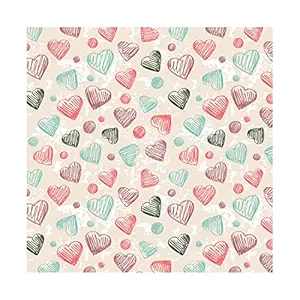 PaperPep Beige Multiple Hearts Print Gift Wrapping Paper 19