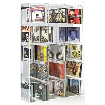 Support Blu-Ray Acrylique Transparent - Range Disques Murale Étagère - Design Moderne Et Pratique