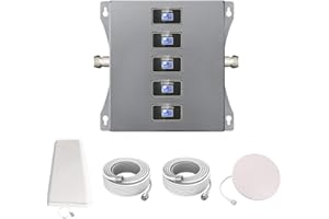 KKBSTR Amplificador Señal Movil 2G 3G 4G 5G, Repetidor Señal Movil 5 Bandas 800/900/1800/2100/2600MHz