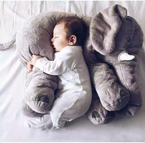 Baby Plush Toy Long Nose Elephant Toys Soft Plush Stuff Doll Cushion Birthday Gift for Kids and Babies(Grey, Large)