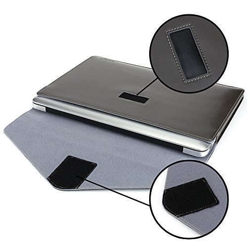 Tisino wasserabweisend Slim Fit tragbar Leder Laptop Sleeve Envelope Case für MacBook Air 13,3/MacBook, MacBook Pro, MacBook Air 13/Pro Zoll Sleeve, iPad Pro 12,9 Sleeve - 6
