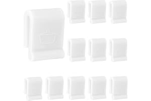 BOXOB 12pcs Dutch Oven Lid Protector Clips, Épais Protecteurs d'Ustensiles de Cuisine Clips de Protection de Pare-Chocs Clips de Rechange pour Casseroles pour Présentation et Rangement (Blanc)