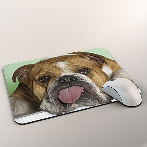 Hunde 10012, Bulldogge, Mousepad Anti Rutsch Unterseite für Optimalen Halt Kompatibel mit allen Maustypen (Kugel, Optisch, Laser) Ideal für Gamer und für Grafikdesigner. - 2