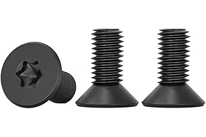 Drenky 20 Pezzi M4 X 10 mm Vite Torx A Testa Svasata Nero Viti Torx in Acciaio Inossidabile Antiruggine Filettatura Completa Bullone Meccanico Per Macchine Utensili E Mobili Per La Casa