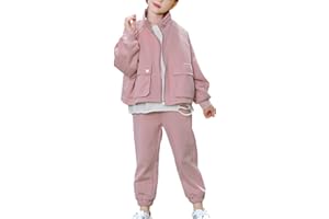 amropi Completo da Bambina Ragazze Tuta Giacca e Jogging Pantaloni Set Completo per 5-14 Anni