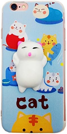 Squishy 3D Animal Cat iPhone 7 Plus Case, Cute Stress Silicone Fun Case Cover for iPhone 7 Plus (Color-G)