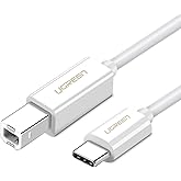 UGREEN USB B - USB C Yazıcı Kablosu Thunderbolt 3 Tip C Erkek - USB B Erkek Kurşun Epson HP Brother WiFi Yazıcı Tarayıcı ile 