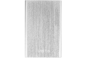 LYEAA 2.5 Inch Portable Hard Drive USB 3.0 External Hard Drive Metal Plug and Play for Tablet Computer (Silver)